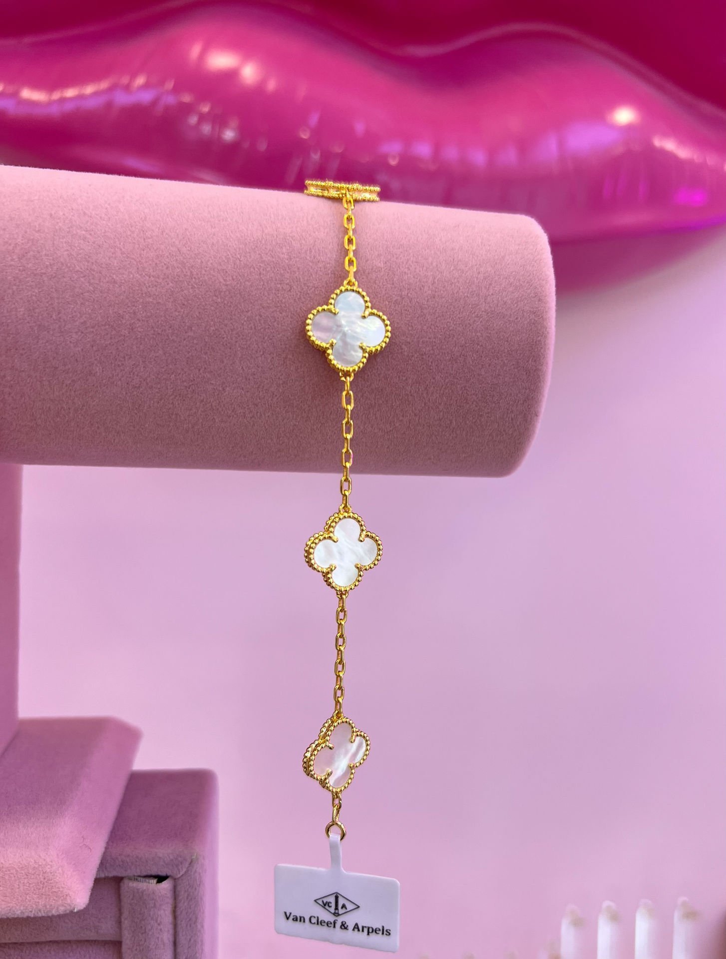 İthal Gold Sedef Yonca Bileklik