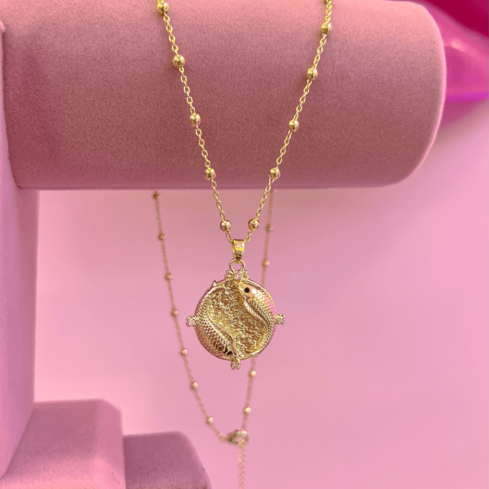 Gold Plaka Kolye