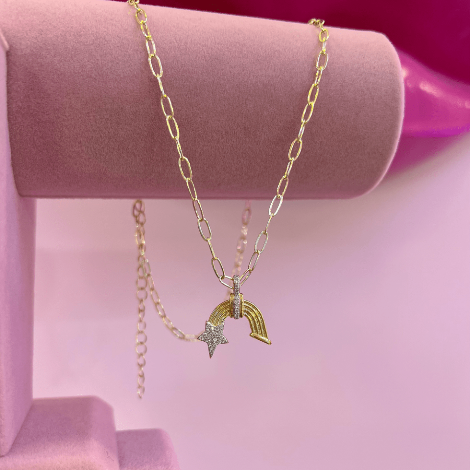 Gold Taşlı Kolye