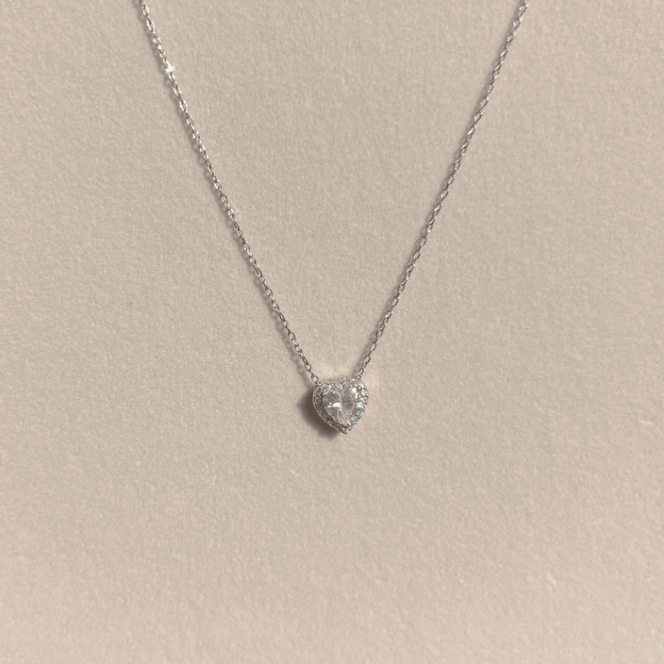 925 Ayar Silver Kalp Kolye