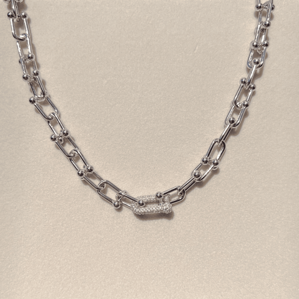 925 Ayar Silver Tiff Taşlı Kolye