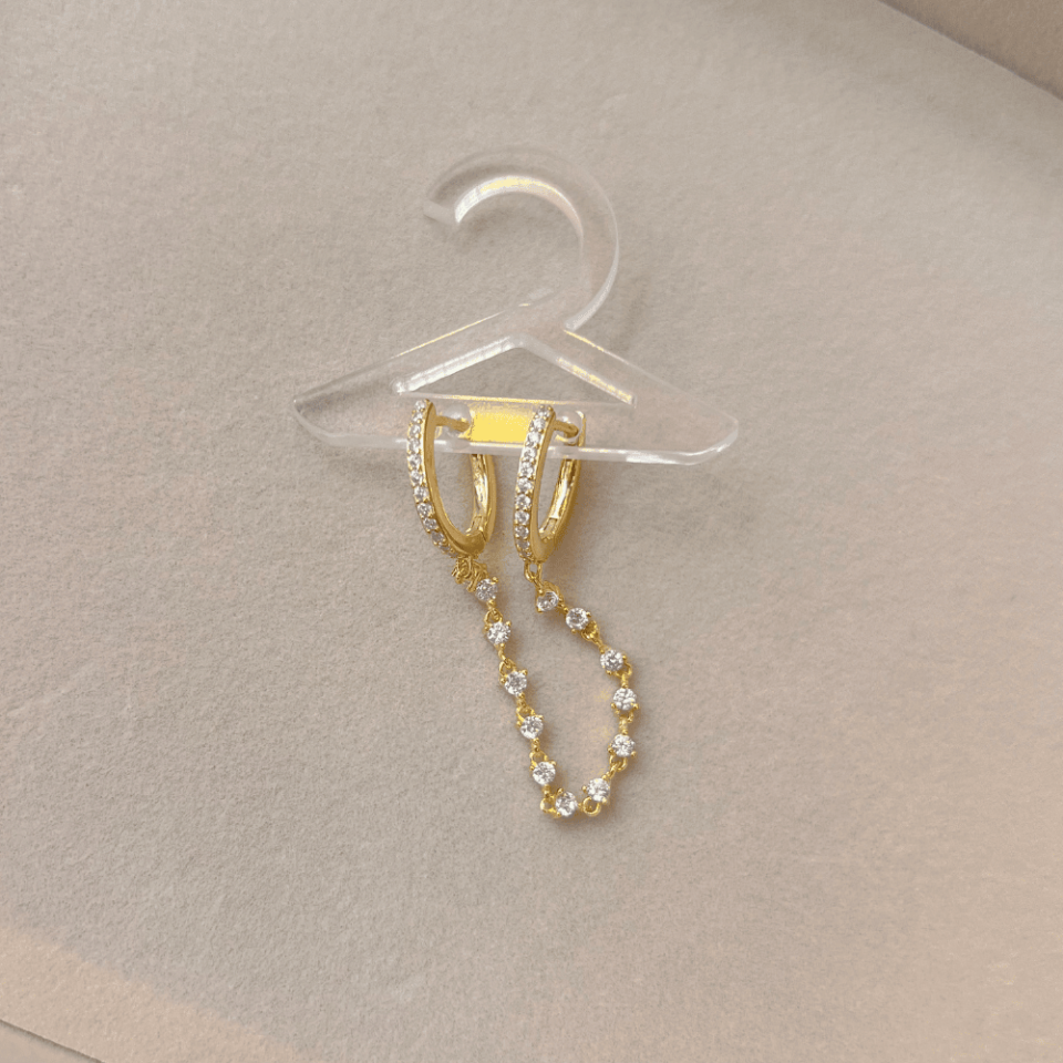 925 Ayar Gold 2li Küpe