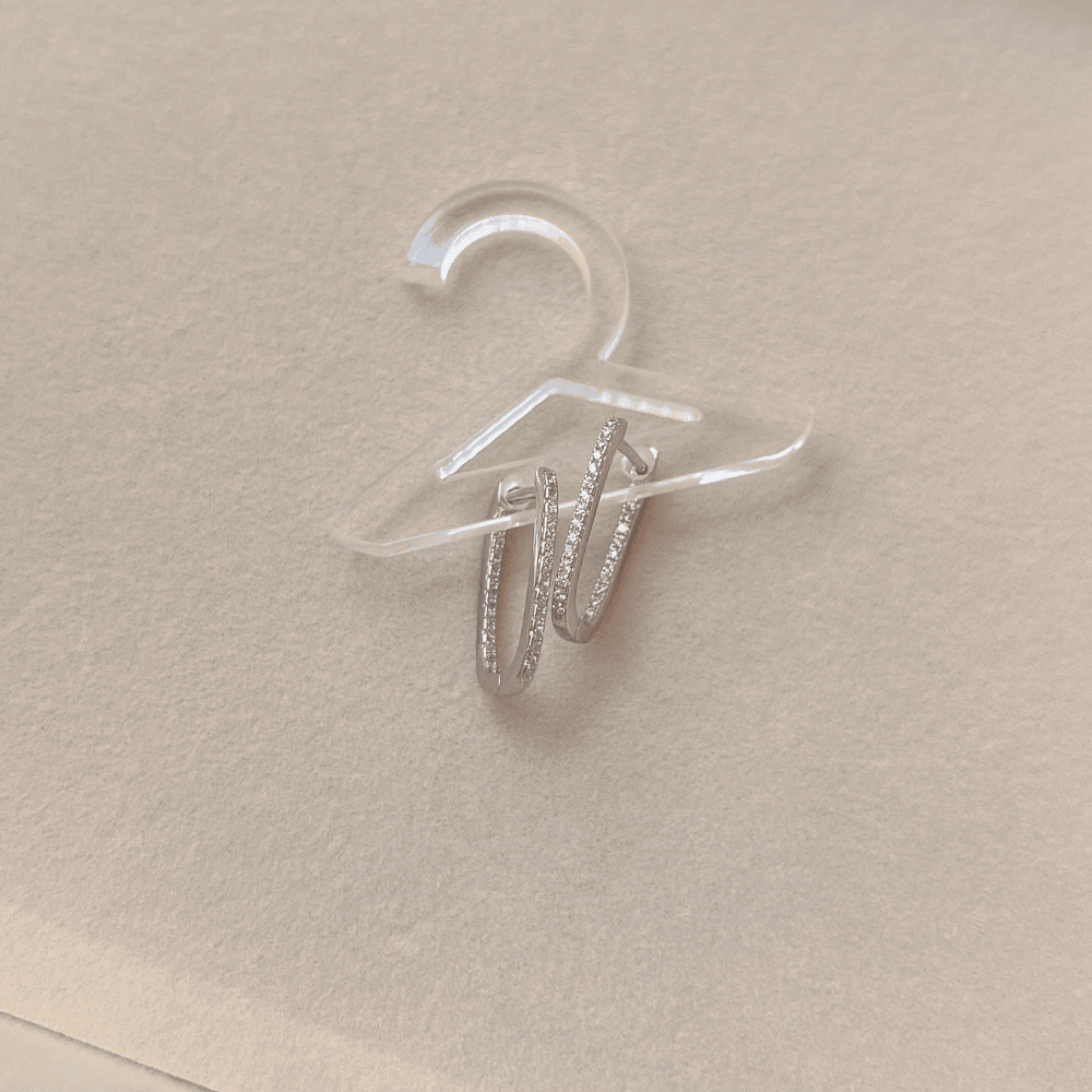 925 Ayar Silver Taşlı Küpe