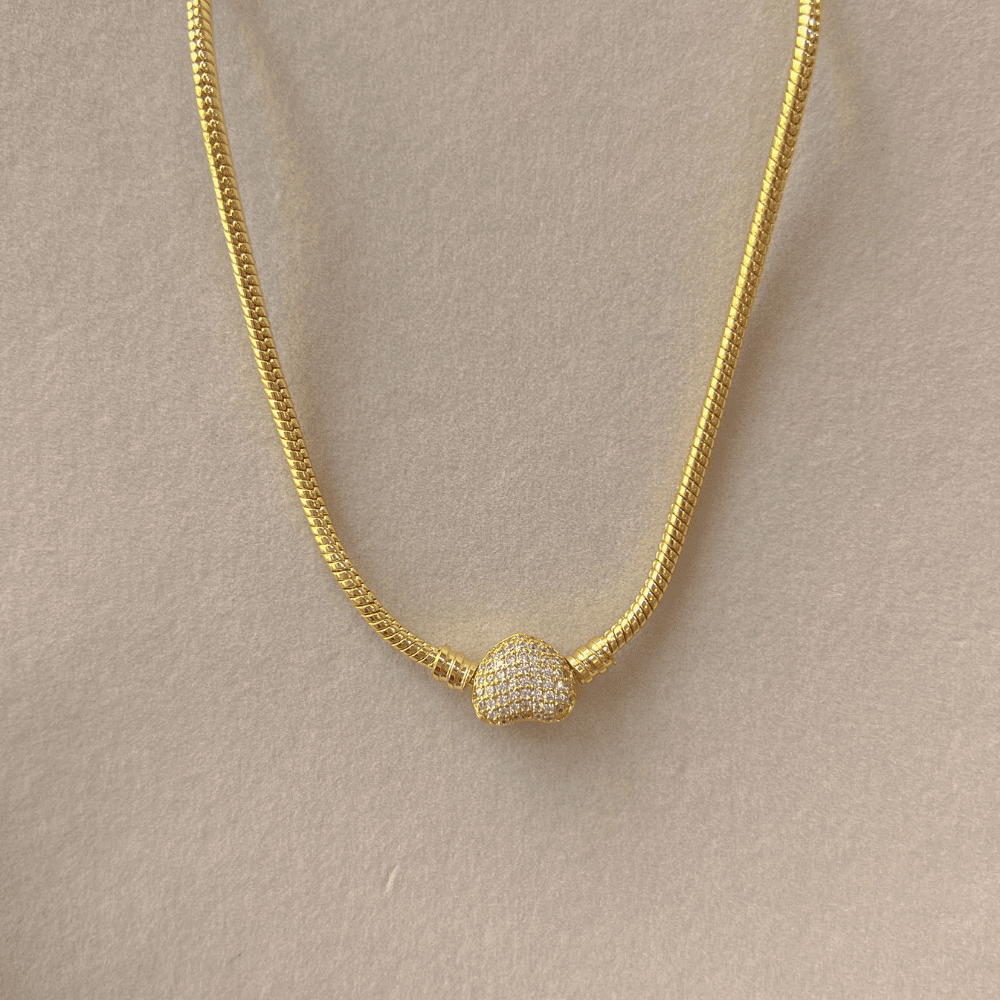 Gold Kalp Detay Kolye