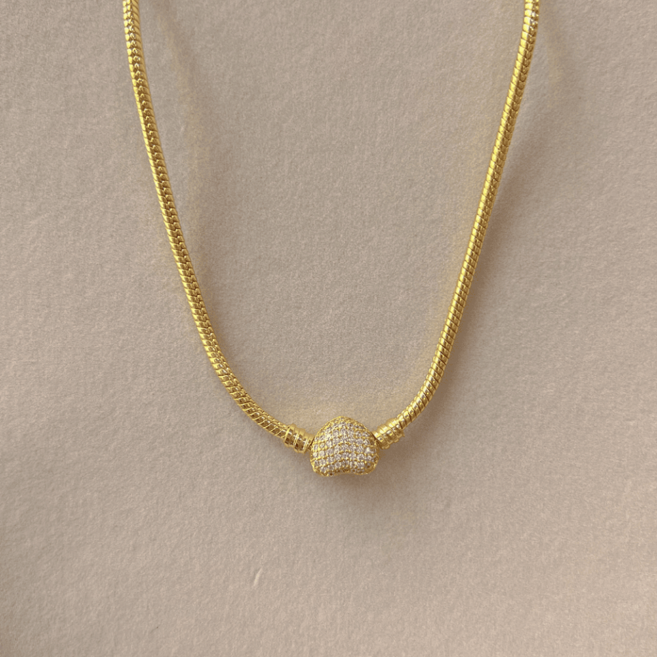 Gold Kalp Detay Kolye