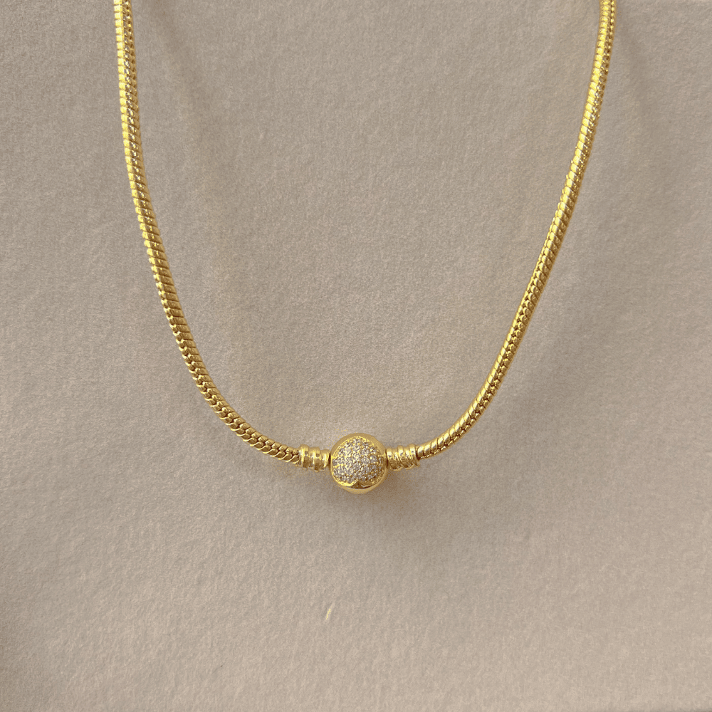 Gold Kalp Detay Kolye