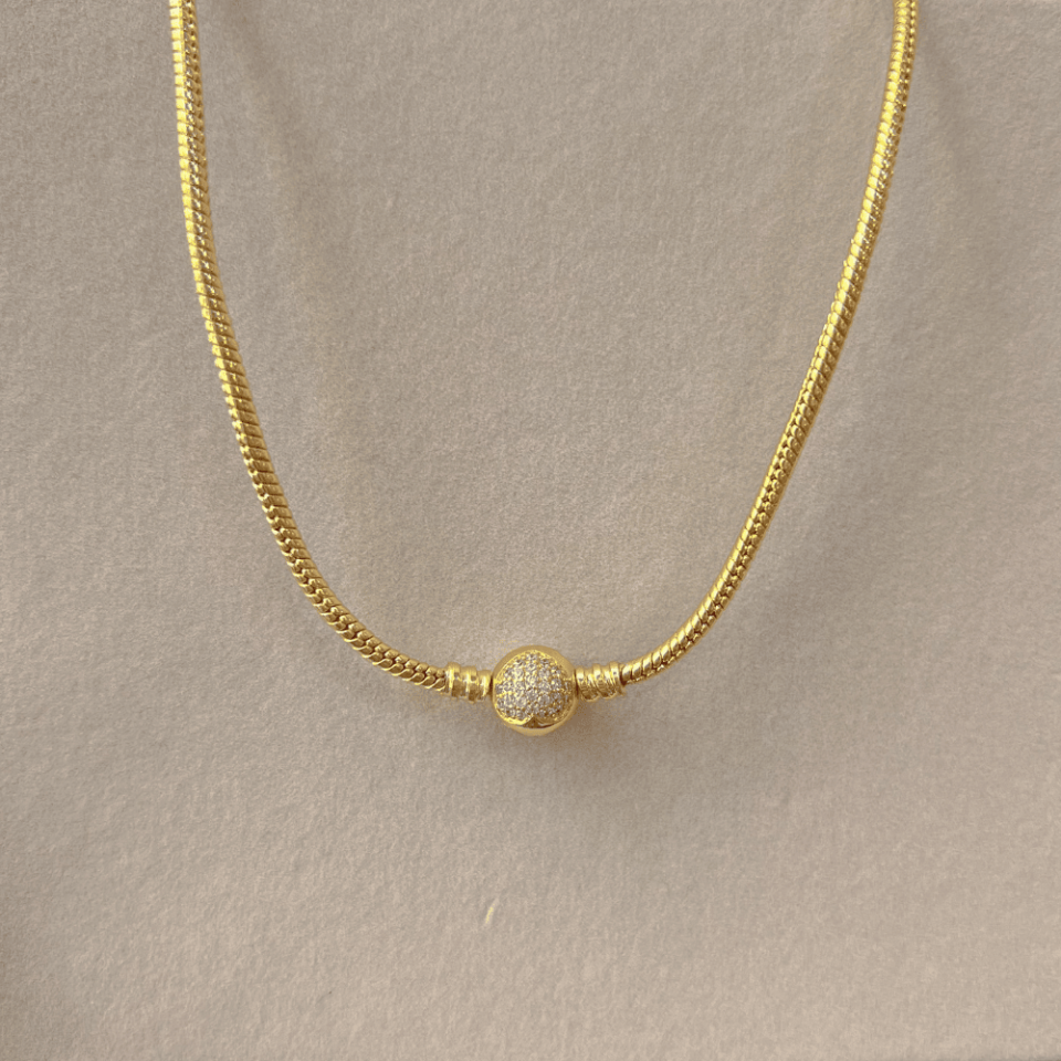 Gold Kalp Detay Kolye