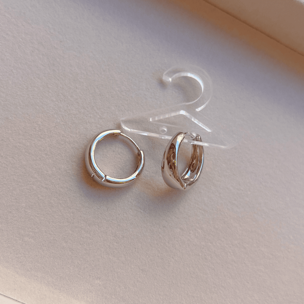 Silver Halka Küpe