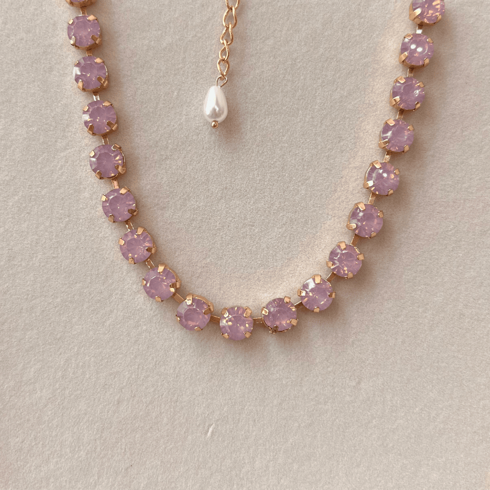 Gold Pembe Taşlı Kolye