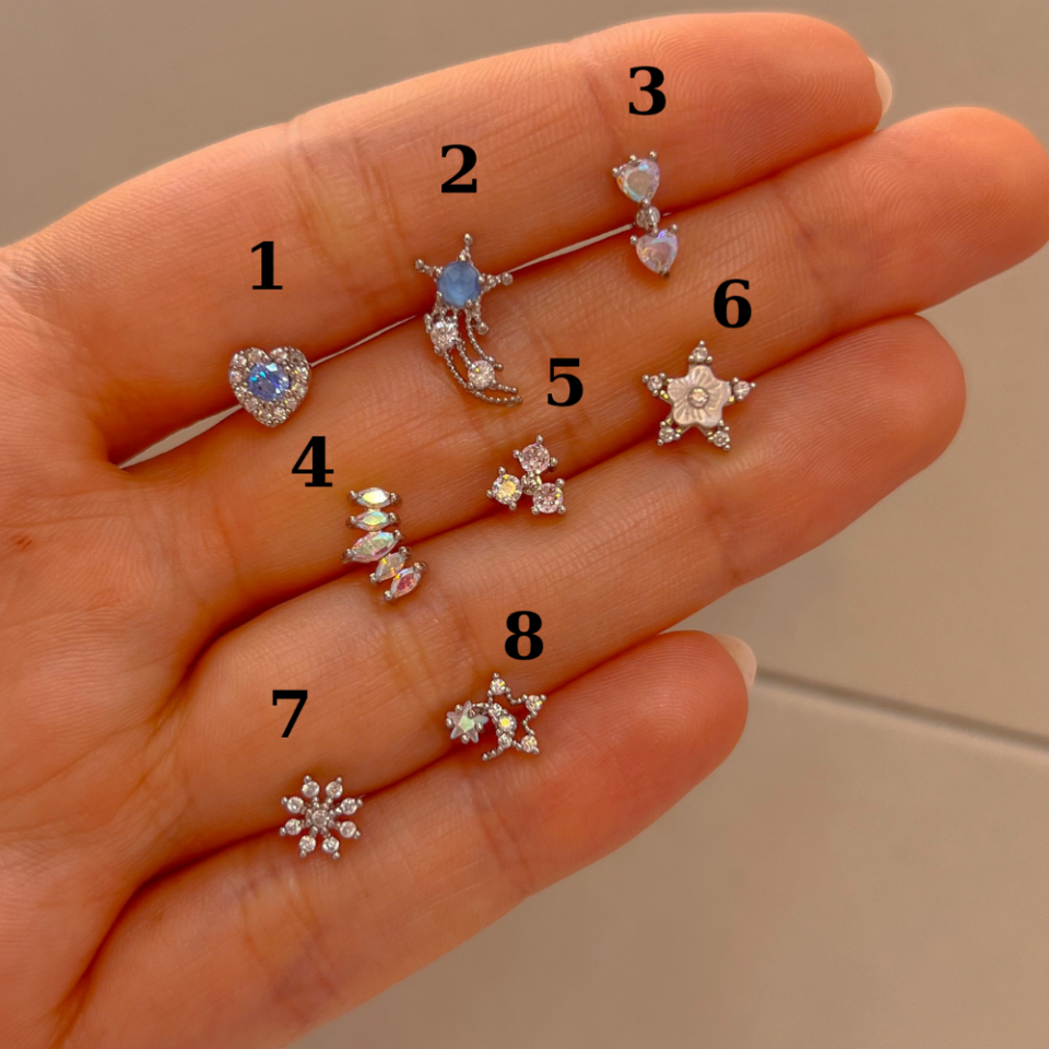 Silver Cerrahi Çelik Piercing
