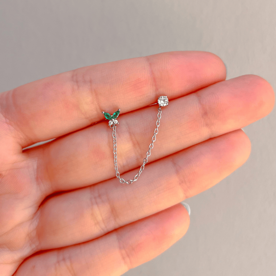 Silver 2li Piercing Zincir
