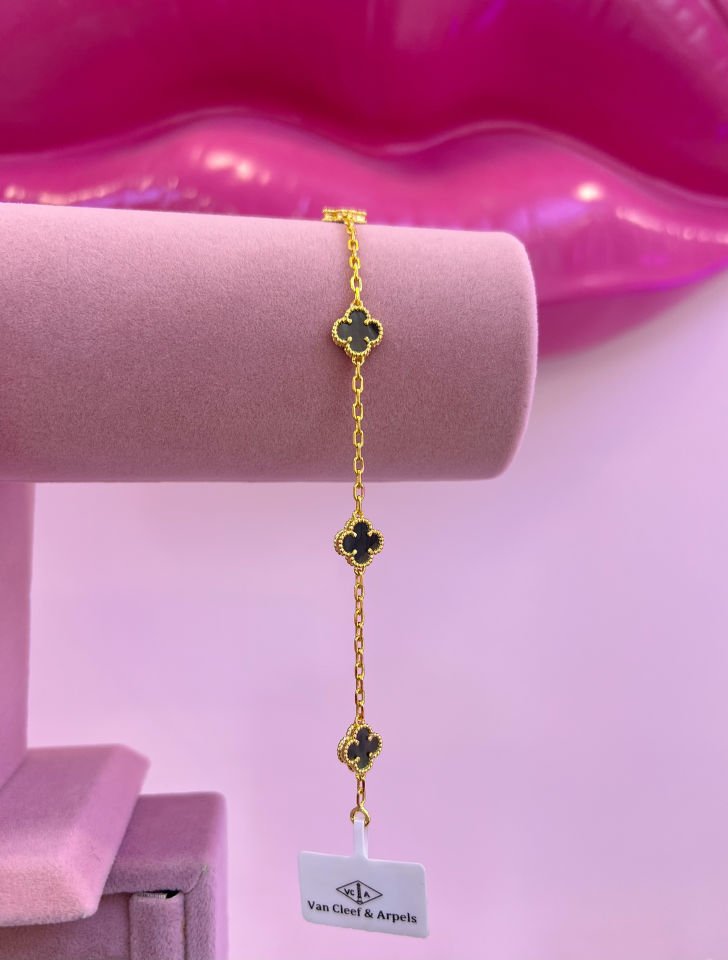 İthal Gold Tahiti Mini Yonca Bileklik